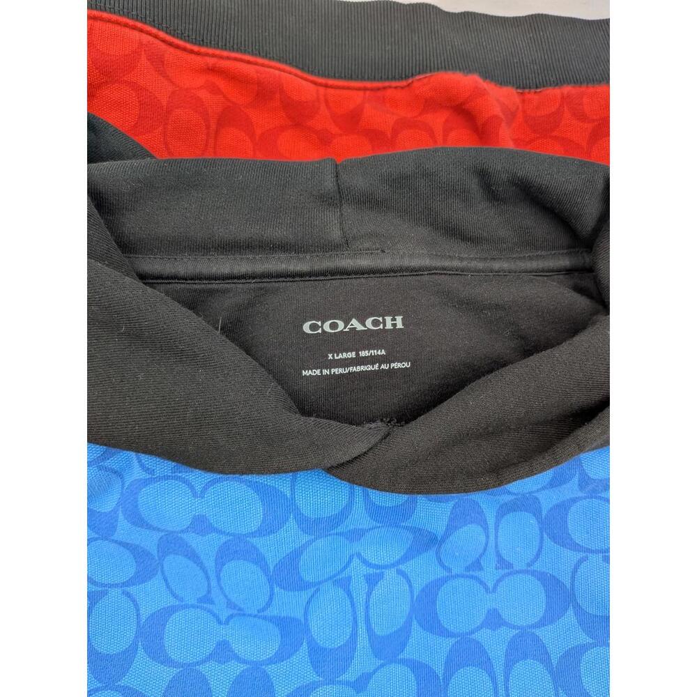 Coach Mens XL Signature Colorblock Hoodie Primary Color Logo - Picture 3 of 10